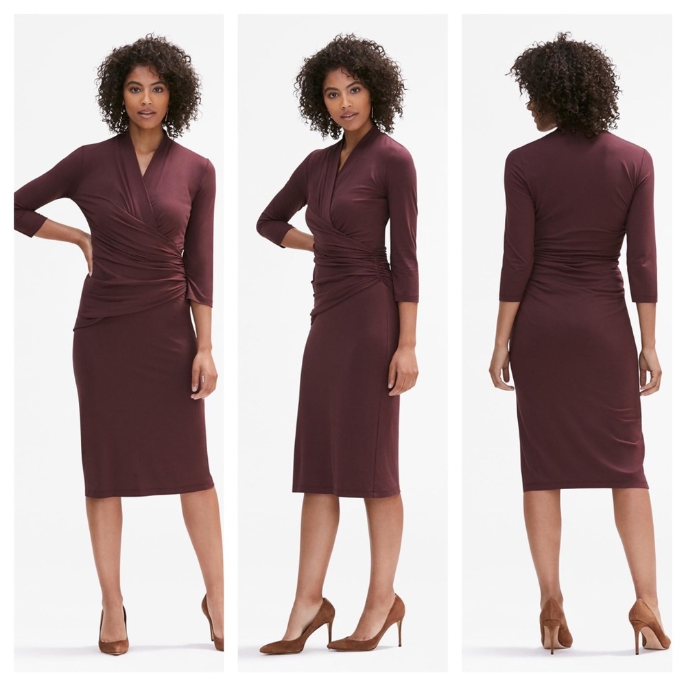 M.M. LaFleur Casey Dress Chestnut XS - Like New!